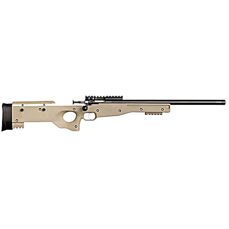Crickett KSA2150 Precision  Full Size 22 LR Single Shot 16.10 Blued Threaded Bull Barrel, Blued Crickettinny Rail Steel Receiver, Flat Dark Earth Synthetic Adj LOP Stock