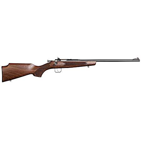 Crickett 00002 Deluxe The Original Youth Deluxe Single Shot 16.10 Blued Tapered Barrel, Blued Steel Receiver, Fixed American Walnut Stock, EZ Loader