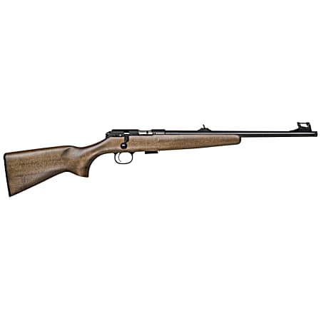 CZ-USA 02335 CZ 457 Scout Youth 22 LR 1rd 16 Black Nitride Steel Threaded Barrel Black Nitride Steel Receiver Beechwood Fixed American Style Stock Right Hand