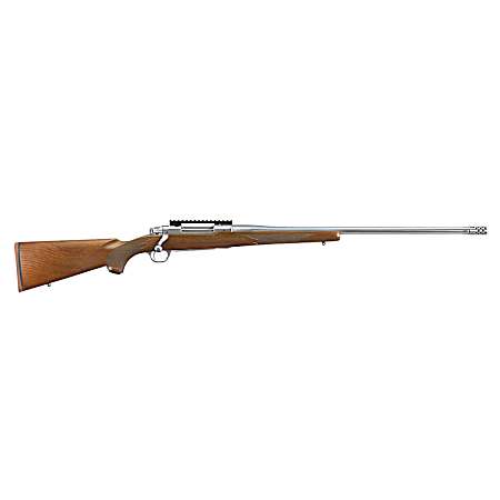 Ruger 57144 Hawkeye Hunter 7mm PRC 3+1 24 Satin Threaded Barrel, Satin Picatinny Rail Stainless Steel Receiver, Fixed American Walnut Stock, Right Hand