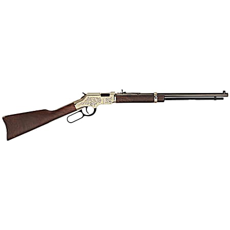 Henry H004D4 Golden Boy Deluxe 4th Edition 22 Short, 22 Long or 22 LR, 16 LR/21 Short Capacity, 20 Blued Octagon Barrel, Engraved Brasslite Rec, American Walnut Stock, Ad. Buckhorn Sights