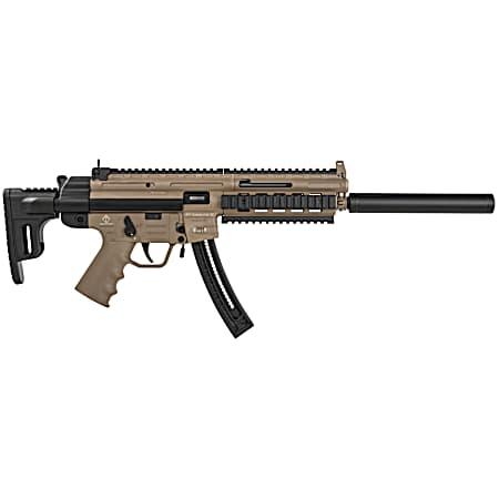 GSG GSG215GERGGSG1622T GSG-16  Full Size 22 LR 22+1 16.25 Black Tan Polymer Receiver Black Collapsible w/Storage Compartment Stock Right Hand
