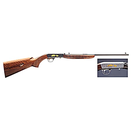Browning 021003102 SA-22 Takedown 22 LR 10+1 19.30 Polished Blued/ 19.30 Light Sporter Barrel, Satin Gray Engraved with 24K Gold Receiver, Gloss American Walnut Stock, Right Hand