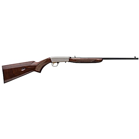 Browning 021023102 SA-22  22 LR 11+1 19.375 Polished Blued/ 19.30 Octagon Barrel, Satin Nickel Receiver, Gloss Black Walnut/ Wood Stock, Right Hand