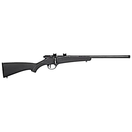 Savage Arms 13834 Rascal FLV-SR Youth 22 LR 1rd 16.12 Matte Blued Heavy Barrel, Matte Blued Carbon Steel Receiver, Black Synthetic Stock, Right Hand
