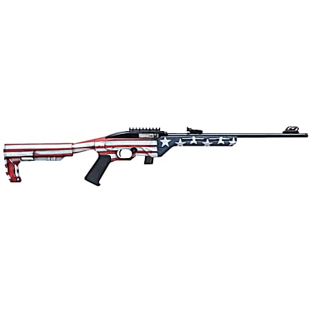 Citadel CIT22LRBUSA Trakr  22 LR 10+1 18 Blued Steel Threaded Barrel & Receiver, American Flag Synthetic Stock