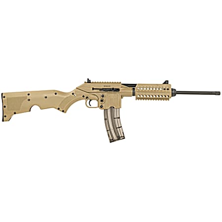 Kel-Tec SU22CATAN SU22  Full Size 22 LR 26+1 16.10 Black Threaded Barrel, Tan Picatinny Rail Polymer Receiver, Tan Synthetic w/Storage Compartment Stock