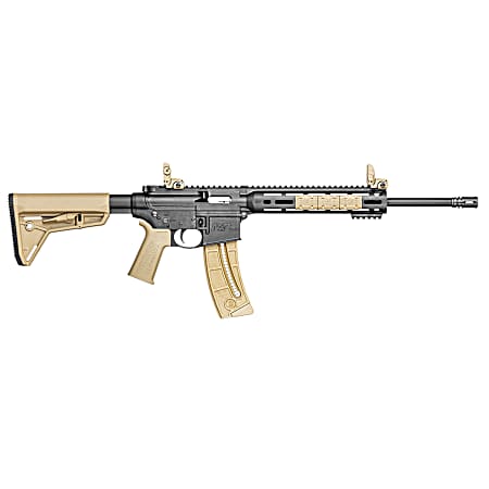 Smith & Wesson 10210 M&P15-22 Sport 22 LR Caliber with 25+1 Capacity, 16.50 Barrel, Matte Black Metal Finish & Adjustable Magpul MOE SL Flat Dark Earth Stock Right Hand
