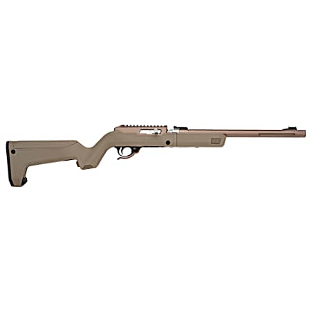 Tactical Solutions ATDQSBBFDE X-Ring Takedown VR 22 LR Caliber with 10+1 Capacity, 16.50 Barrel, Quicksand Metal Finish & Fixed Magpul Backpacker Flat Dark Earth Stock Right Hand (Full Size)