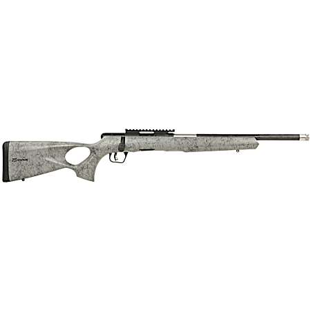Savage Arms 70218 B Series TimberLite 22 LR 10+1 18 Carbon Fiber Threaded Barrel, Matte Black Picatinny Rail Carbon Steel Receiver, Gray w/Black Webbing Fixed Thumbhole Synthetic Stock