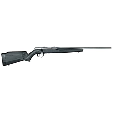 Savage Arms 70802 B Series FVSS Full Size 17 HMR 10+1 21 Matte Heavy Varmint Barrel, Matte Drilled & Tapped Stainless Steel Receiver, Matte Black Fixed Synthetic Stock, Right Hand