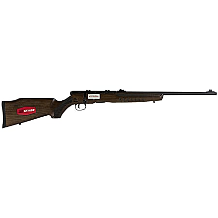Savage Arms 70810 B Series G Full Size 17 HMR 10+1 21 Matte Black Sporter Barrel, Matte Black Drilled & Tapped Carbon Steel Receiver, Satin Hardwood Fixed Stock, Right Hand