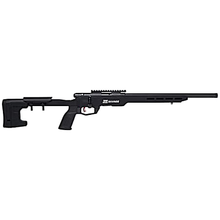 Savage Arms 70848 B Series Precision Full Size 17 HMR 10+1 18 Black Heavy Threaded Barrel, Matte Black Picatinny Rail Carbon Steel Receiver, Matte Black Aluminum MDT ACC Chassis, Black Polymer Grips