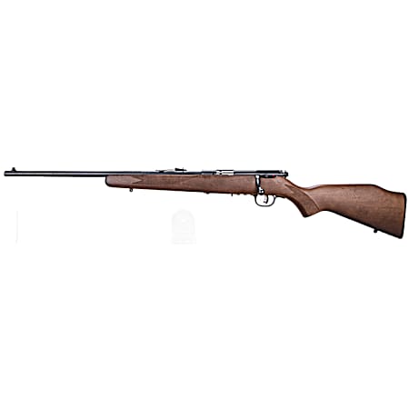 Savage Arms 95700 93 G Full Size 22 WMR 5+1 21 Matte Black Sporter Barrel, Matte Black Drilled & Tapped Carbon Steel Receiver, Satin Hardwood Fixed Stock, Left Hand
