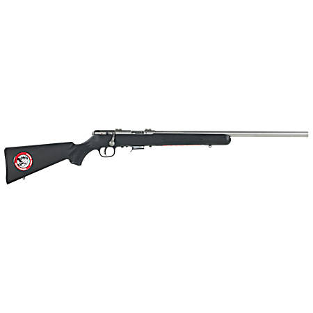 Savage Arms 96703 93R17 FVSS Full Size 17 HMR 5+1 21 Matte Heavy Button Rifled Barrel, Matte Drilled & Tapped Stainless Steel Receiver, Matte Black Fixed Synthetic Stock, Right Hand