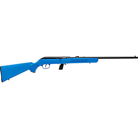 Savage Arms 40217 64 F Full Size 22 LR 10+1 21 Matte Black Carbon Steel Barrel, Matte Black Grooved Carbon Steel Receiver, Blue Fixed Synthetic Stock, Right Hand