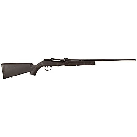 Savage Arms 47007 A Series Magnum Full Size 17 HMR 10+1 22 High Luster Heavy Barrel, High Luster Drilled & Tapped Carbon Steel Receiver, Matte Black Fixed Synthetic Stock, Right Hand