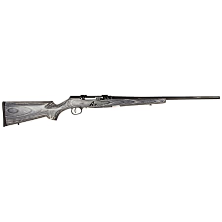 Savage Arms 47008 A17 Sporter Full Size 17 HMR 10+1 22 Satin Black Sporter Barrel, Satin Black Drilled & Tapped Carbon Steel Receiver, Gray Fixed Laminate Stock, Right Hand