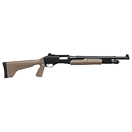 Stevens 19468 320 Security 12 Gauge Pump 5+1 18.50 Matte Black Heat Shield Barrel, Picatinny Rail Receiver, Bottom Picatinny Rail, Tactical w/Pistol Grip Flat Dark Earth Synthetic Stock, Ambidextrous