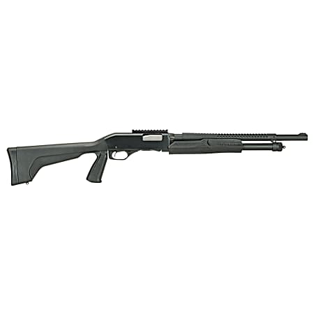 Stevens 19496 320 Security 12 Gauge 3 5+1 18.50 Matte Black Carbon Steel Barrel, Matte Black Fixed Pistol Grip Stock, Ambidextrous 1-Piece Rail Includes Fixed Cylinder Bore Choke
