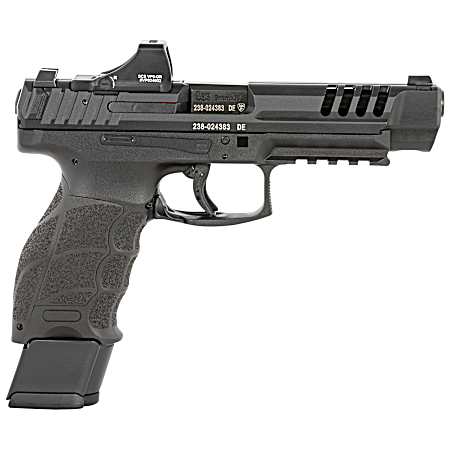 HK 81000877 VP9L SCS 9mm Luger 20+1 5 Black Polygonal Rifled Barrel, Long/Lightening Cuts/Optic Cut SCS Steel Slide, Polymer Frame w/Picatinny Rail, Black Interchangeable Backstrap Grip