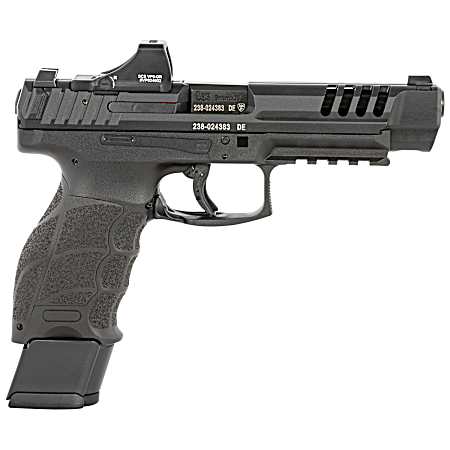 HK 81000878 VP9L SCS 9mm Luger 10+1 5 Black Polygonal Rifled Barrel, Long/Lightening Cuts/Optic Cut SCS Steel Slide, Polymer Frame w/Picatinny Rail, Black Interchangeable Backstrap Grip