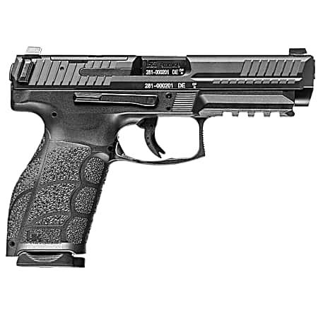HK 81001064 VP9A1 F Full Size Frame 9mm Luger 20+1 4.53 Black Steel Barrel, Optic Ready/Serrated Steel Slide, Black Polymer Frame w/Picatinny Rail, Interchangeable Backstrap Grip, Ambidextrous