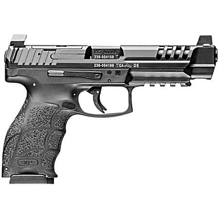 HK 81001159 VP9L SCS 9mm Luger 15+1 5 Black Polygonal Rifled Barrel, Long/Lightening Cuts/Optic Cut SCS Steel Slide, Polymer Frame w/Picatinny Rail, Black Interchangeable Backstrap Grip