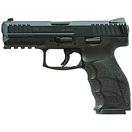HK 81001161 VP40  40 S&W 10+1 4.09 Black Steel Barrel, Black Cerakote Serrated Steel Slide, Black Polymer Frame w/Picatinny Rail, Black Interchangeable Backstrap Grip