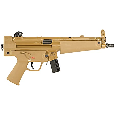 HK 81001079 SP5 RAL8000 9mmx19 10+1 8.86 Black Navy-Style Threaded Barrel, Flat Dark Earth Receiver, FDE Polymer Grip, 2 Magazines