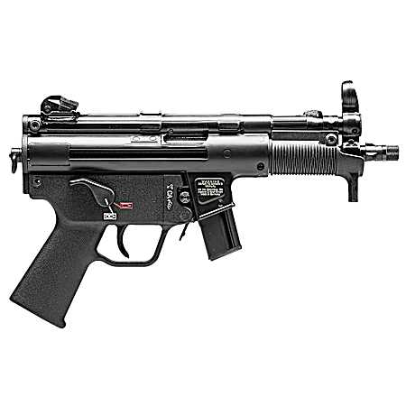 HK 81000482 SP5K PDW 9mm Luger Caliber with 5.83 Barrel, 10+1 Capacity, Black Metal Finish, No Stock (Sling Mount), Black Polymer Grip Right Hand