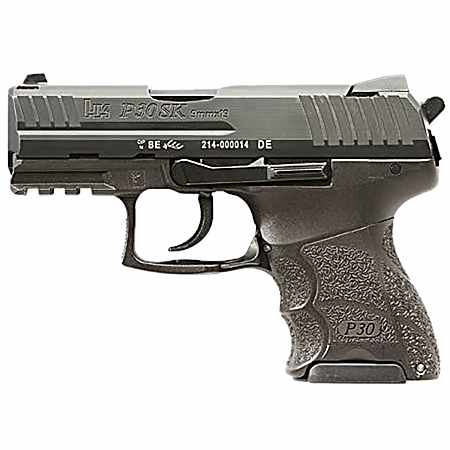 HK 81001107 P30SK V3 Sub-Compact Frame 9mm Luger 12+1/15+1 3.27 Black Steel Barrel, Black Cerakote Serrated Steel Slide, Black Polymer Frame w/Picatinny Rail, Ambidextrous