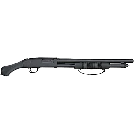 Mossberg 50639 590 Shockwave 12 Gauge Pump 3 6+1 18.50 Matte Blued Heavy-Walled Barrel, Drilled & Tapped Matte Blued Stainless Steel Receiver, Black Raptor Birdshead Grip