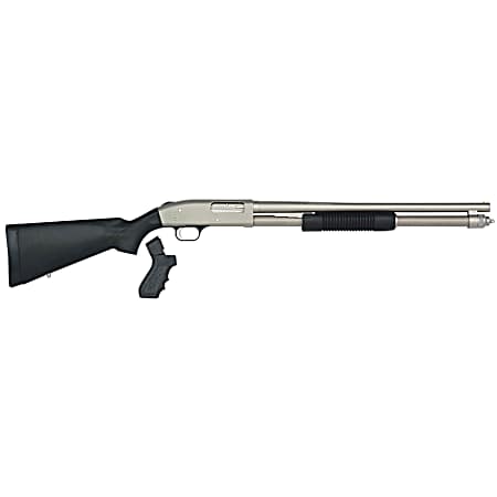Mossberg 50299 590 Mariner 12 Gauge 8+1 3 20 Cylinder Bore Barrel, Silver Marinecote Barrel/Receiver, Synthetic Stock, Includes Pistol Grip Conversion Kit