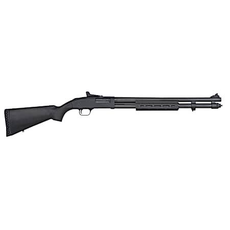 Mossberg 50674 590  12 Gauge Pump 3 8+1 20 Matte Blued Steel Barrel, Matte Blued Drilled & Tapped Receiver, M-LOK Handguards, Black Fixed Synthetic Stock