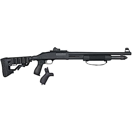 Mossberg 50696 590 Tactical SPX 12 Gauge 3 6+1 18.50 Cylinder Bore Barrel Matte Blued Rec Black FLEX 6 Position Stock Includes FLEX Pistol Grip & FO, Ghost Ring Sights