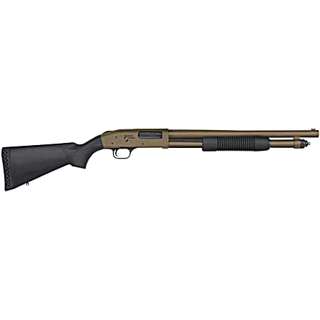 Mossberg 50781 590 Thunder Ranch 12 Gauge 5+1 3 18.50 Cylinder Bore, Patriot Brown Barrel/ Optic Cut Rec, Black Synthetic Furniture, Fiber Optic Sight