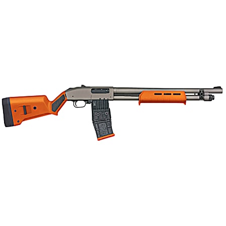 Mossberg 50222 590M  12 Gauge 10+1 18.50 Tungsten Gray Cerakote Barrel & Steel Drilled & Tapped Receiver, Magpul SGA Safety Orange Synthetic Stock
