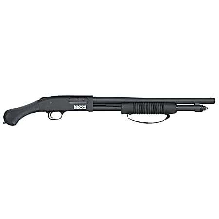 Mossberg 51600 590S Shockwave Full Size Frame 12 Gauge Pump 3 10+1 18.50 Matte Blued Steel Barrel, Black Anodized Stainless Steel Receiver, Black Raptor Birdshead Grip