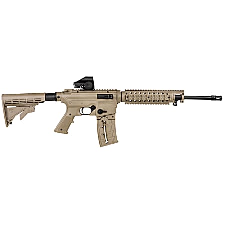 Mossberg 37240 715 Tactical Full Size 22 LR 25+1 16.25 Matte Blued, Matte Blued Stainless Steel Receiver, Flat Dark Earth Adjustable Synthetic Stock, Right Hand