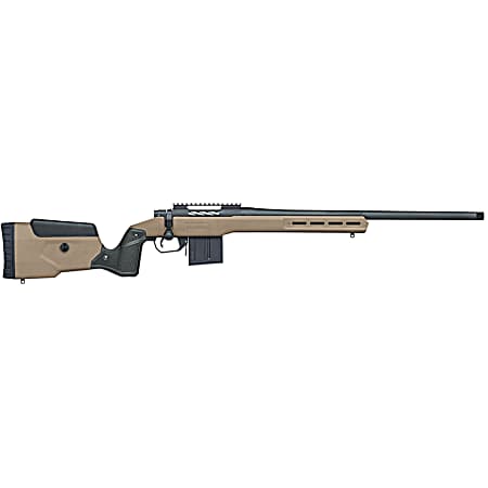 Mossberg 28147 Patriot LR Tactical 6.5 Creedmoor 10+1 22 Matte Blued Threaded Bull Barrel, Matte Blued Picatinny Rail MDT Oryx Tactical M-LOK Flat Dark Earth Synthetic Stock, Right Hand