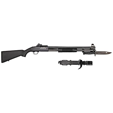 Mossberg 50771 590A1 Tactical SPX 12 Gauge 3 8+1 20 Parkerized Heavy-Walled Barrel Black Rec with Ghost Ring Rear Sight Black Synthetic Stock Right Hand Includes Bayonet Lug
