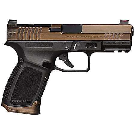 Gforce Arms GFRPX3C9BT Exodus  9mm Luger 15+1 4.02 Black Steel Barrel, Bronze Cerakote Serrated Steel Slide, Black Cerakote Polymer Frame w/Accessory Rail, Black Textured Grip