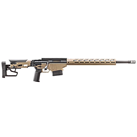 Ruger 18104 Precision  308 Win 10+1 20 Black Threaded Barrel, Smoked Bronze Cerakote Picatinny Rail Steel Receiver, M-LOK Handguard, Adj Folding Black Stock, Magpul K2-XL Grip