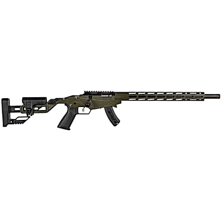 Ruger 8409 Precision Rimfire  22 LR 15+1 18 Threaded 1137 Alloy Steel Barrel, Exclusive OD Green Cerakote Finish, Adjustable Quick-Fit Precision Stock, 30 MOA Picatinny Rail, Optics Ready