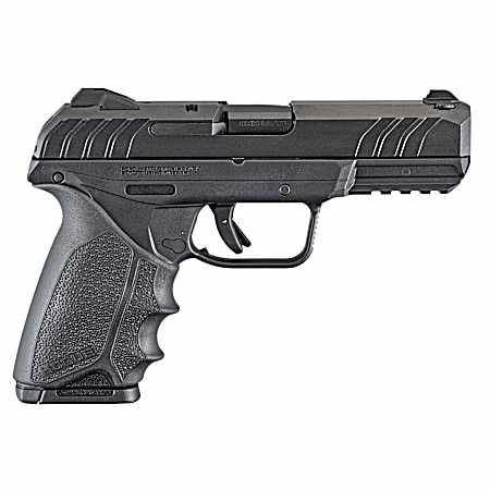 Ruger 3819 Security-9  9mm Luger  4 Barrel 10+1, Black Polymer Frame With Picatinny Acc. Rail, Black Oxide Steel Slide, Hogue Beavertail HandALL Rubber Grip