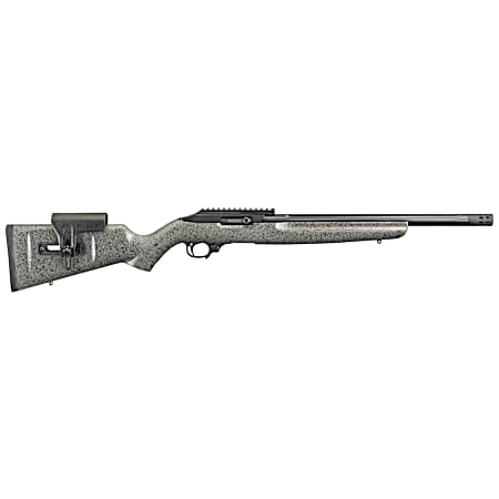 Ruger 31120 10/22 Competition 22 LR 10+1 16.12 Fluted Barrel, Black Rec, Adjustable Comb Black Speckled Gray Stock