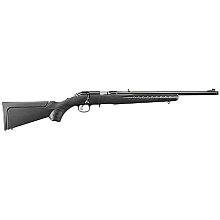 Ruger 8306 American Rimfire Compact Compact 22 LR 10+1 18 Satin Blued Threaded Barrel, Satin Blued Drilled & Tapped Steel Receiver, Black Synthetic Adjustable Stock, Right Hand