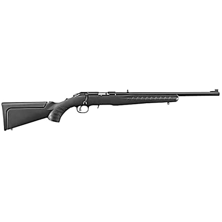 Ruger 8313 American Rimfire Compact Compact 17 HMR 9+1 18 Satin Blued Steel Barrel, Satin Blued Steel Drilled & Tapped Receiver,  Black Synthetic Adjustable Stock, Right Hand