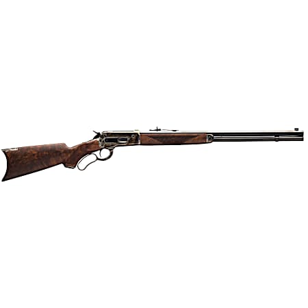 Winchester Repeating Arms 534227171 Model 1886 Deluxe 45-90 Win 8+1 24 Brushed Polish Blued Octagon Barrel, Color Case Hardened Drilled & Tapped Steel Receiver, Satin Walnut Fixed w/Pistol Grip Stock